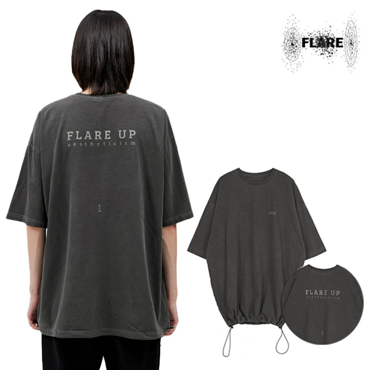 フレアアップ 半袖Tシャツ FLAREUP reversible pigment string T-shirt リバーシブル ピグメント ストリング Tシャツ DARK GRAY ダーク グレー FU-141 半袖 ウェア