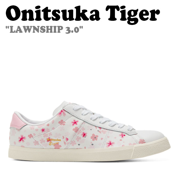 オニツカタイガー スニーカー Onitsuka Tiger レディース LAWNSHIP 3.0 ローンシップ WHITE ホワイト COTTON CANDY コットン キャンディ 1183C058.100 シューズ