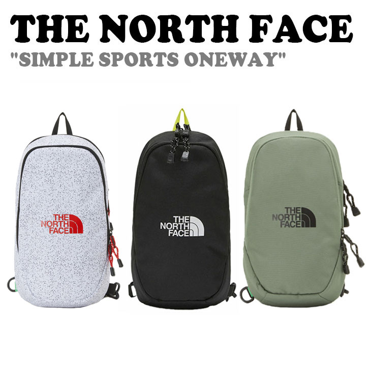 ノースフェイス 韓国 ボディバッグ THE NORTH FACE メンズ レディース SIMPLE SPORTS ONEWAY シンプル スポーツ ワンウェイ BLACK ブラック KHAKI カーキ ICE GRAY アイス グレー NN2PN61A/B/C バッグ