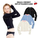 キルシー 水着 KIRSH 正規販売店 SMALL CHERRY ZIP-UP RASHGUARD スモール チェリー ジップアップ ラッシュガード BLACK ブラック SKY スカイ IVORY アイボリー KKRHCSW501M ウェア