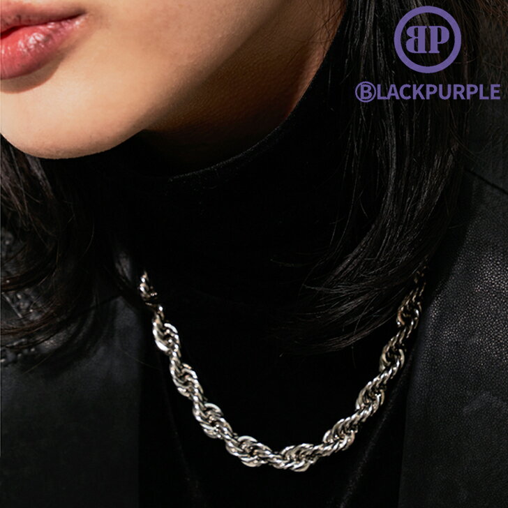ブラックパープル ネックレス BLACKPURPLE 正規販売店 TWIST CHAIN NECKLACE ツイスト チェーンネックレス Silver シルバー韓国アクセサリー ACC
