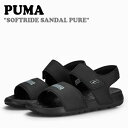 v[} T_ PUMA Y fB[X SOFTRIDE SANDAL PURE \tgChT_ sA BLACK ubN GRAY O[ 389083-01 V[Y yÁzgpi