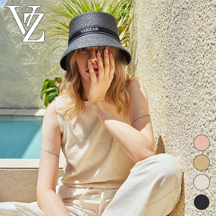 oU[ nbg VARZAR Y fB[X Ribbon Paper Bucket Hat { y[p[ oPbgnbg BLACK ubN CREAM N[ BEIGE x[W PINK sN varzar1016/7/8/9 ACC