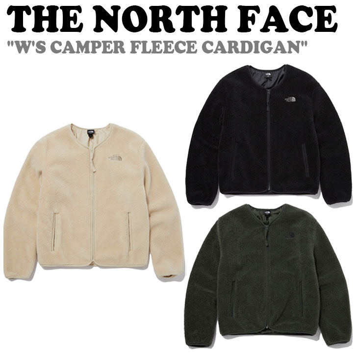 ノースフェイス カーディガン メンズ ノースフェイス カーディガンTHE NORTH FACE レディース W'S CAMPER FLEECE CARDIGAN ウィメンズ キャンパー フリースカーディガン BEIGE ベージュ BLACK ブラック DARK KHAKI ダークカーキ NJ4FP85A/B/C ウェア