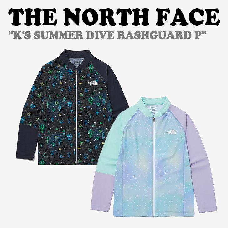 ノースフェイス水着 THE NORTH FACE 男の子 女の子 K'S SUMMER DIVE RASHGUARD P キッズ サマー ダイブ ラッシュガード DARK NAVY ダーク ネイビー MINT ミント NJ5JP04S/T ウェア