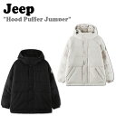 W[v WPbg Jeep Y fB[X Hood Puffer Jumper t[h pt@[ Wp[ IVORY AC{[ BLACK ubN GL4JPU412IV/BK EFA