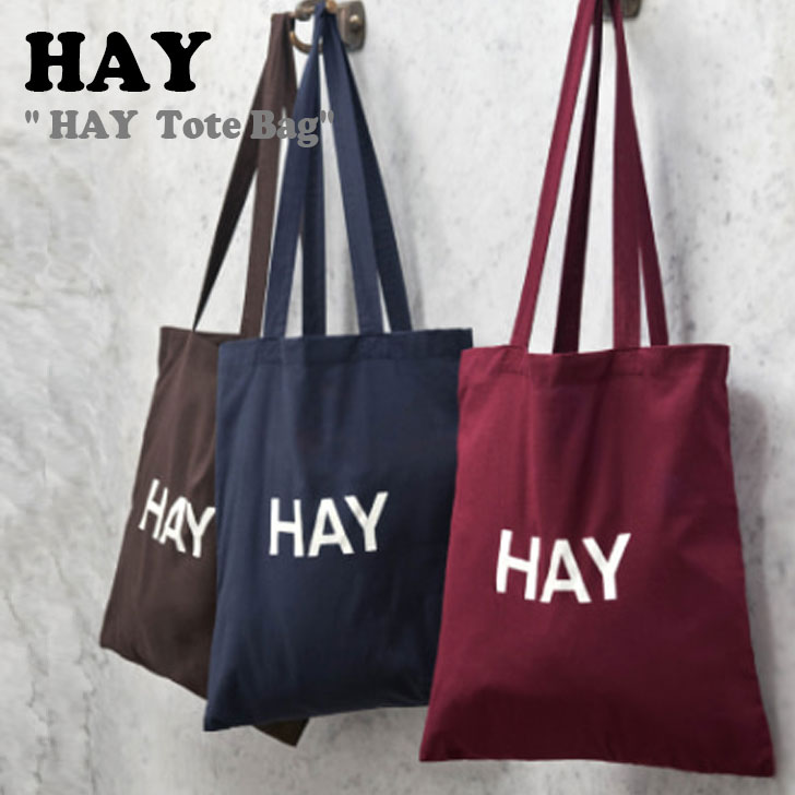 ヘイ エコバッグ HAY メンズ レディース Hay Tote Bag トートバッグ NAVY ネイビー DARK BROWN ダークブラウン BURGUNDY バーガンディー 人気 韓国 韓国バッグ 人気トートバッグ おしゃれ 雑貨 9291827758 バッグ