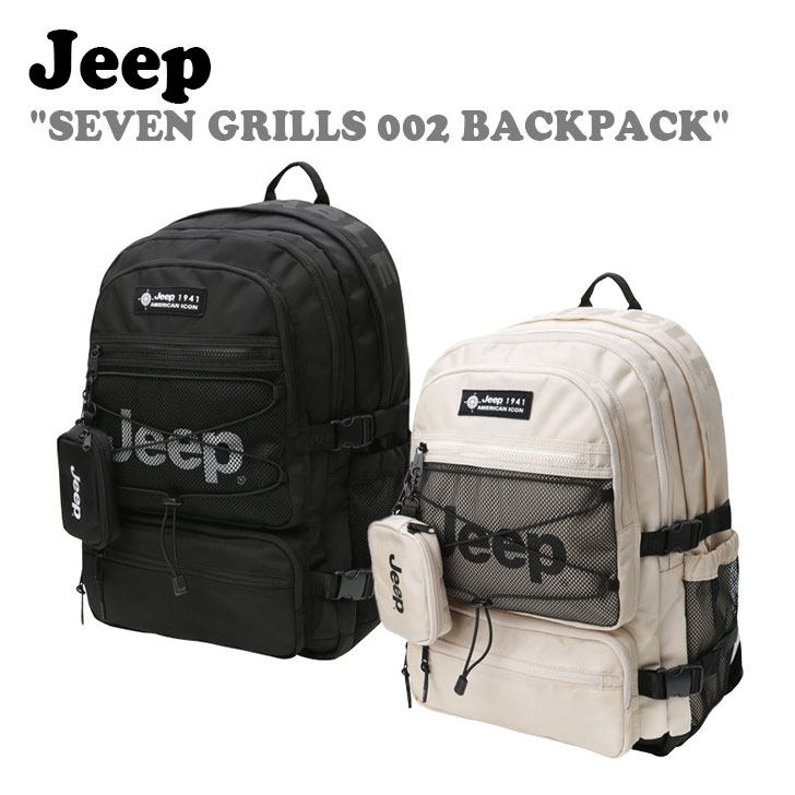 W[v bN Jeep Y fB[X SEVEN GRILLS 002 BACKPACK Zu OY obNpbN BLACK ubN BEIGE x[W JO0GAU002BK/BE obO