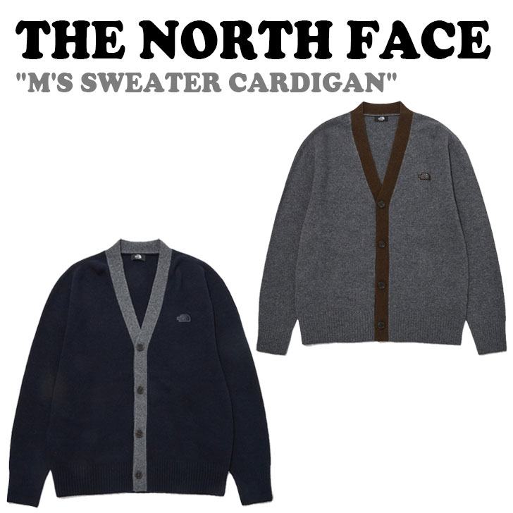 ノースフェイス カーディガン メンズ ノースフェイス アウター THE NORTH FACE メンズ M'S SWEATER CARDIGAN セーター カーディガン GRAY グレー NAVY ネイビー 襟なし ノーカラー ジャケット 長袖 温かい NJ5SP50A/B ウェア