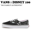 oY Xj[J[ VANS X DISNEY 100 Y fB[X OG FAMILY AUTHENTIC OG t@~[ I[ZeBbN BLACK ubN WHITE zCg VN0009PVBIM V[YyÁzgpi