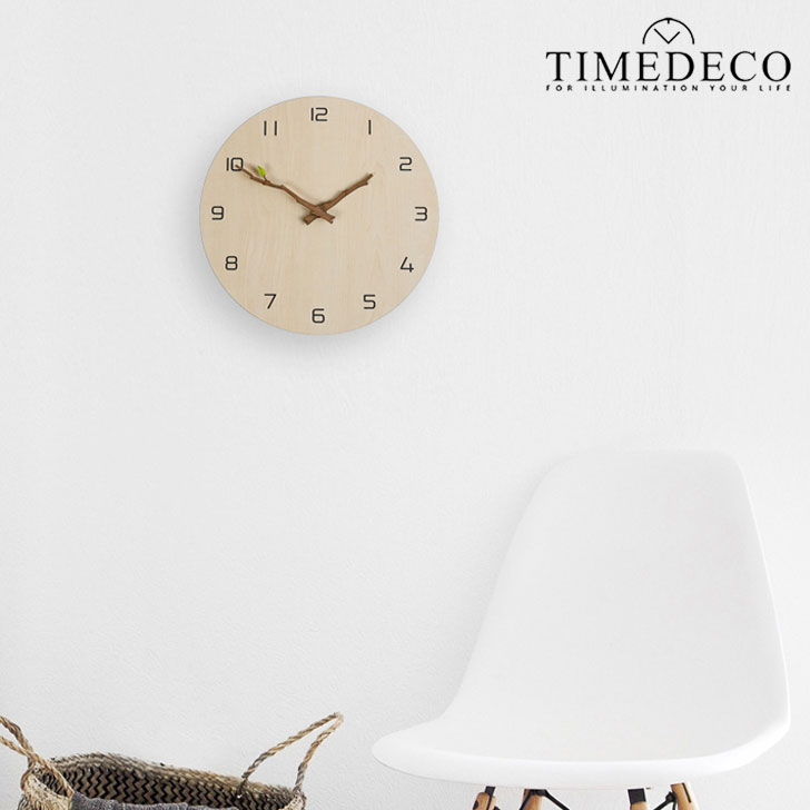 タイムデコ 掛け時計 TIMEDECO 正規販売店 Natural Leaf Clock ナチュラル リーフ クロック Natural ナチュラル ウォールクロック おしゃれ インテリア雑貨 韓国雑貨 壁掛け時計 壁時計 韓国イ…