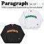 【全カラー再入荷/即納/国内販売】パラグラフ トレーナー PARAGRAPH メンズ レディース PRG Colorful Embroidery Sweatshirts カラフル エンブロイダリー スウェットシャツ MELANGE メランジ BLACK ブラック 起毛なし M10 ウェア