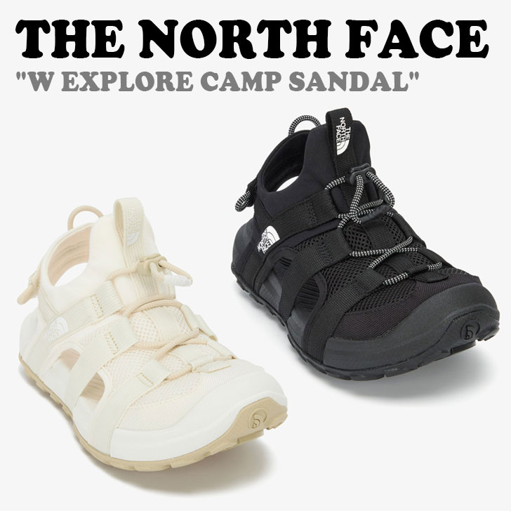 ノースフェイス スポサン THE NORTH FACE レディース W EXPLORE CAMP SANDAL エクスプロー キャンプ サンダル BLACK ブラック WHITE ホワイト ビーチサンダル スライドサンダル スポサン WHITE LABEL ホワイトラベル NS98Q11J/K シューズ