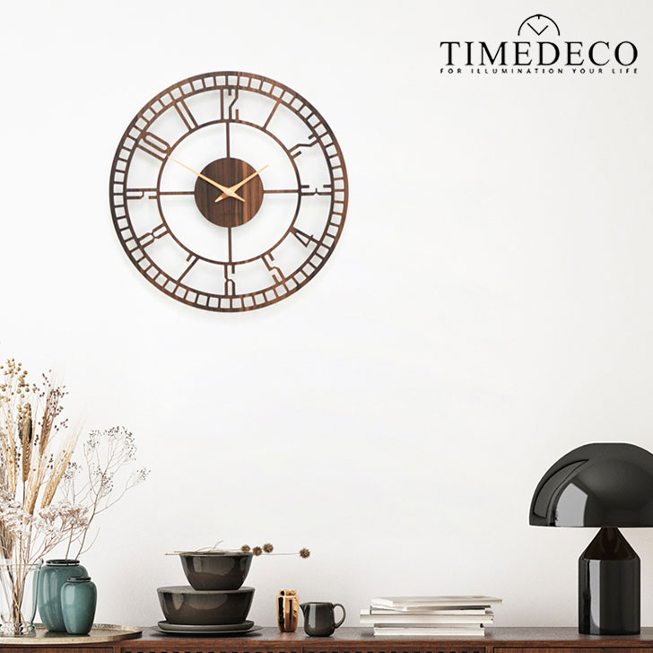 タイムデコ 掛け時計 TIMEDECO 正規販売店 Wood Circle Frame Wall Clock ウッド サークル フレーム ウォール クロック Walnut ウォールナット インテリア雑貨 韓国雑貨 韓国インテリア雑貨 韓国インテリア Timedeco13 ACC