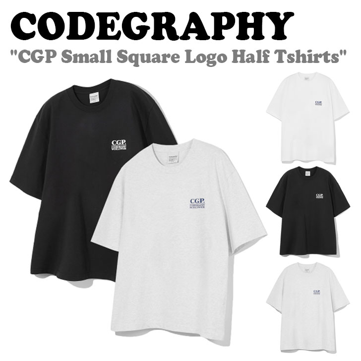 楽天a-Labsコードグラフィー 半袖Tシャツ CODEGRAPHY メンズ レディース CGP Small Square Logo Half Tshirts スモール スクエア ロゴ ハーフ Tシャツ WHITE ホワイト MELANGE GRAY メランジグレー BLACK ブラック CBDUUTS102 ウェア