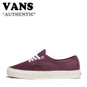 バンズ スニーカー VANS メンズ レディース AUTHENTIC オーセンティック CANVAS キャンバス SUEDE PLUM WINE スエード プラム ワイン VN000BW5CHI シューズ【中古】未使用品