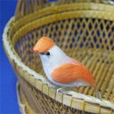 ミニチュアバード尾長・Mサイズ(1個販売)装飾用小鳥のオブジェ飾り付け用品