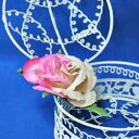 装飾造花・バラ造花（1本）Mサイズ・ピンクのバラアジアン雑貨販売