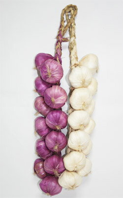 造果実　ニンニク造物ニンニク（白・赤）　装飾用アジアン雑貨販売【造花】