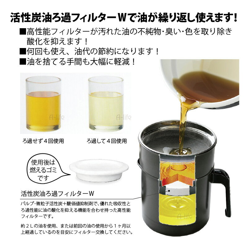 送料無料 耐熱ガラス製 オイルポット 二重口 レッド 赤 700ml 活性炭 ろ過フィルター付き 日本製 植物油用 エコ 節約 揚げ物調理 油こし器 簡単 シンプル 油こし 保存容器 調味料 キッチン 再利用 台所 楽天 油汚れ 高木金属 オイルポット おしゃれ