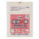 ジャパックス 環境袋策ポリ袋20L 半透明 10枚×30冊 LR24【送料無料】 1