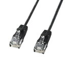 \今だけ全品ポイント5倍/ サンワサプライ カテゴリ6準拠極細LANケーブル ブラック 2m KB-SL6-02BK【送料無料】 メール便対応商品(2)