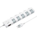 \エントリーで全品ポイント5倍!マラソン期間限定!/ サンワサプライ 節電タップ 2P・10個口・5m TAP-SP2110SW-5【送料無料】