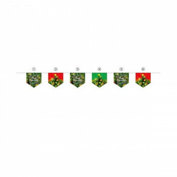 【エントリーで★全品ポイント5倍★】 N連続旗　6連　メリークリスマス　(W300×H300)×6枚 ...