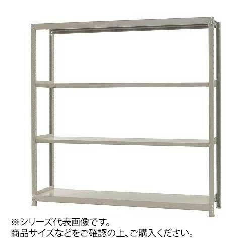 軽中量ラック　耐荷重200kgタイプ　単体　間口1200×奥行450×高さ2400mm　4段　アイボリー【送料無料】