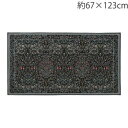 \今だけエントリーで全品ポイント5倍!/ 川島織物セルコン Morris Design Studio ブラックソーン マット 67×123cm FH1712 BK ブラック【送料無料】(3)