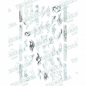 ＼エントリーで全品ポイント5倍！マラソン期間限定！／ TSUMEKIRA(ツメキラ) ネイルシール es 塩見隼人プロデュース3 トライバル シルバー ジェル専用 ES-SOM-105【送料無料】 メール便対応商品