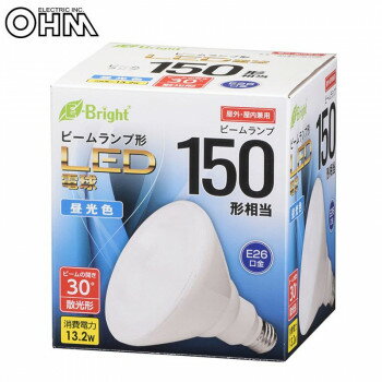 OHM LED電球 ビームランプ形 散光形 E26 150形相当 昼光色 LDR13D-W20/150W【送料無料】