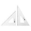 \今だけエントリーで全品ポイント5倍!/ 三角定規 24cm×2mm 目盛り付き 1-809-2402【送料無料】 メール便対応商品