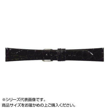 MIMOSA(ミモザ) 時計バンド 腹ワニD 16mm ブラック (美錠:銀) WD-A16【送料無料】 メール便対応商品 MIMOSA(ミモザ) 時計バンド 腹ワニD 16mm ブラック (美錠:銀) WD-A16【送料無料】 メール便対応商品