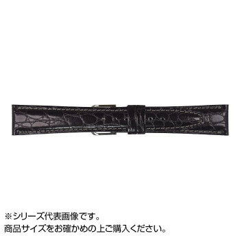\今だけエントリーで全品ポイント5倍!/ MIMOSA(ミモザ) 時計バンド RA型押ワニ 16mm ブラック (美錠:銀) CRA-A16【送料無料】 メール便対応商品