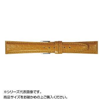 \今だけエントリーで全品ポイント5倍!/ MIMOSA(ミモザ) 時計バンド RA型押ワニ 20mm ゴールド (美錠:銀) CRA-K20【送料無料】 メール便対応商品