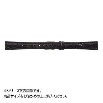 \今だけエントリーで全品ポイント5倍!/ MIMOSA(ミモザ) 時計バンド DM腹ワニ 11mm ブラック (美錠:銀) WDM-A11【送料無料】 メール便対応商品