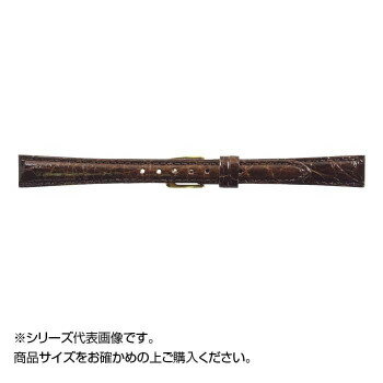 \今だけエントリーで全品ポイント10倍!/ MIMOSA(ミモザ) 時計バンド DM腹ワニ 12mm ダークブラウン (美錠:金) WDM-B12【送料無料】 メール便対応商品