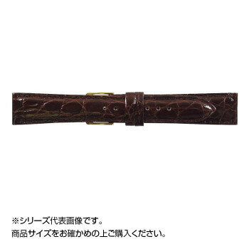MIMOSA(ミモザ) 時計バンド DM腹ワニ 16mm ダークブラウン (美錠:金) WDM-B16【送料無料】 メール便対応商品