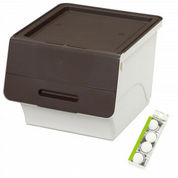 収納ケース　フロック　レギュラー30深型　3個組　キャスター付き　fr-30-3+K　Nブラウン・NBR【送料無料】