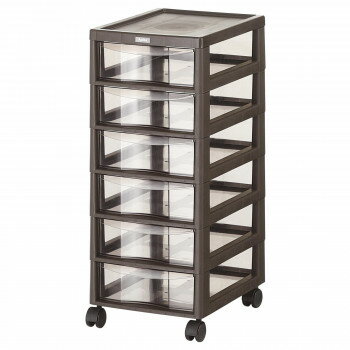 収納ケース　アプロス　A4深型6段　AP-A4-F6　ダークブラウン・DBR　【送料無料】