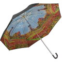 \今だけエントリーで全品ポイント5倍!/ ユーパワー 名画折りたたみ傘 晴雨兼用 モネ 「チューリップ畑」 AU-02524【送料無料】