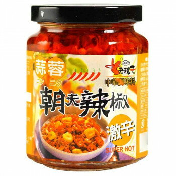 老騾子牌朝天食品系列蒜蓉朝天辣椒(にんにく入り激辛調味料) (台湾産) 240g×24本 210215【送料無料】 1