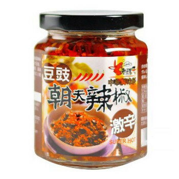 老騾子牌朝天系列豆鼓朝天辣椒(豆鼓入り激辛味調味料) 105g×24本 210209【送料無料】