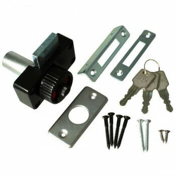 【エントリーで★全品ポイント5倍★】 G-239 シリンダー面付本締錠大 ブラック 3本キー 00071239-001【送料無料】