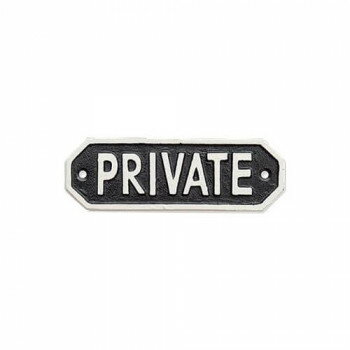 63584 サインプレート PRIVATE ブラック【送料無料】 メール便対応商品