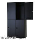\今だけエントリーで全品ポイント5倍!/ 豊國工業 オール扉タイプハンガーパイプ式4人用2列2段 W900(内筒交換錠)RLK-TTPN4290-BBT【送料無料】(3)