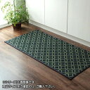 \今だけエントリーで全品ポイント10倍!/ い草キッチンマット 和モダン 60×150cm ネイビー 8243420【送料無料】(3)