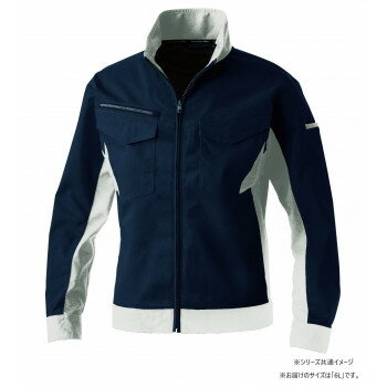 【エントリーで★全品ポイント5倍★】 桑和 3472-00　長袖ブルゾン 6Lサイズ ネイビー(1) SOWA【送料無料】