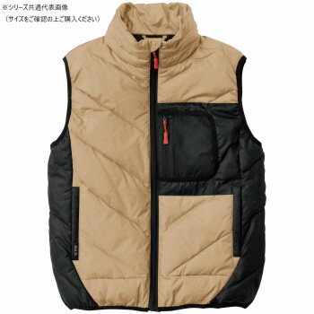 ＼今だけエントリーで全品ポイント5倍！／ 桑和 8144-06 防寒ベスト 4Lサイズ ベージュ(3) N.BW【送料無料】